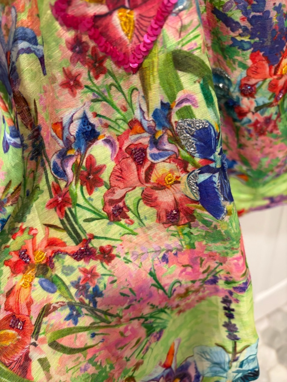 Floral Multi-Color Ruffle Mini Dress - Picture 3 of 8
